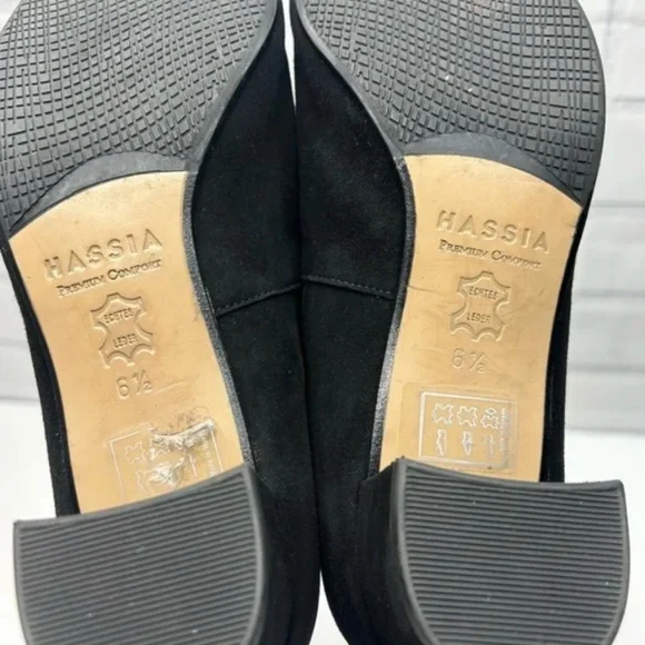 Hassia Verona Suede Pumps in Black size 9 US - Picture 3 of 6